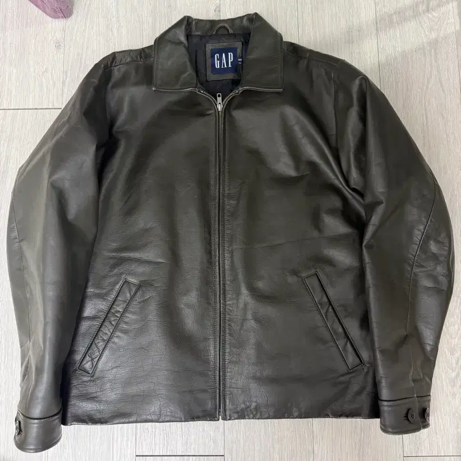 (M) 올드 갭 gap 레더 자켓
