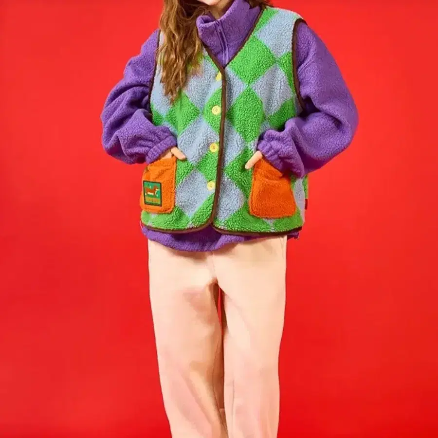 Wiggle Wiggle 위글위글 수면 조끼 Lucky Puppy Argyle 아가일