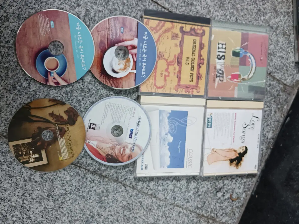 CD 앨범 묶음 (골든팝스, 히팝, 클래식, 사랑 노래)