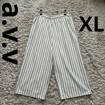 [ 새상품급 ] a.v.v XL 사이즈 스트라이프 패턴 와이드 팬츠 사이즈 XL