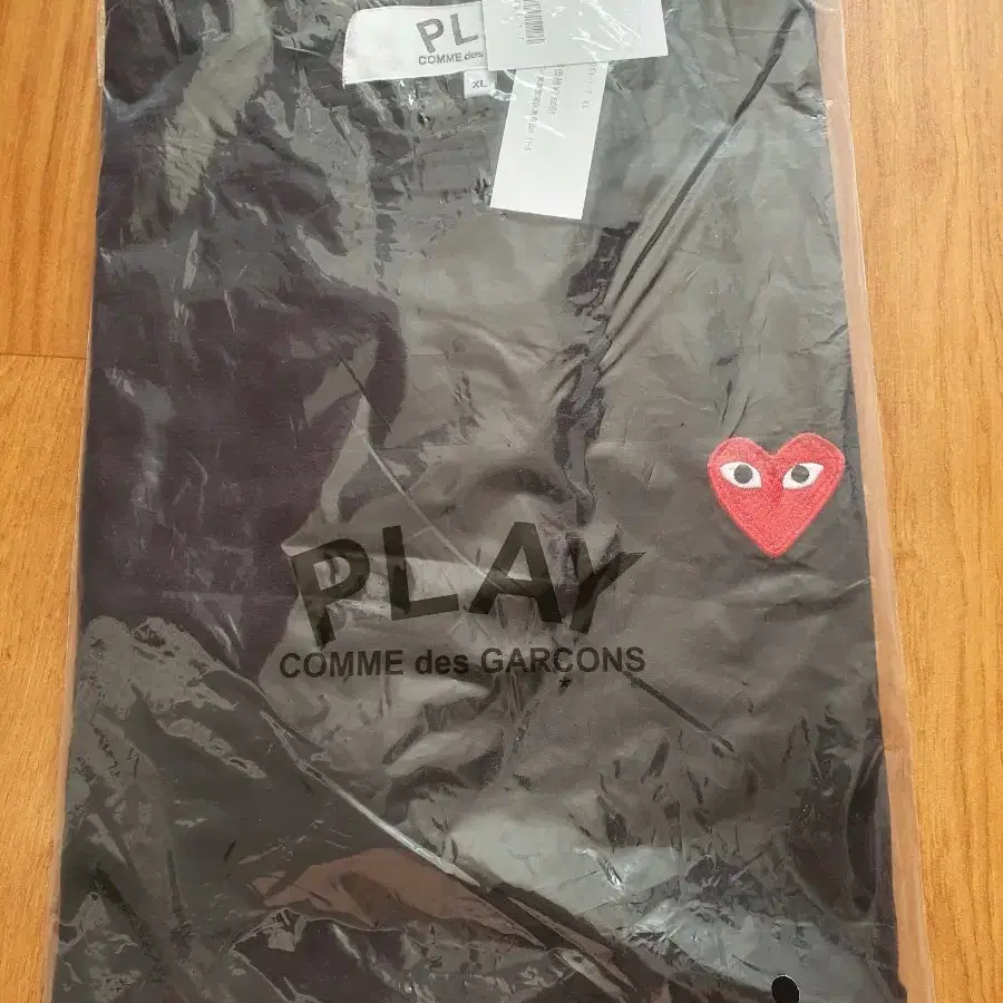 꼼데가르송 롱슬리브 블랙 xl
