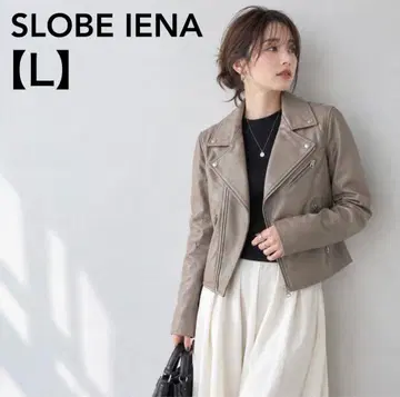 [새상품급] SLOBE IENA 램 가죽 더블 라이더 자켓 L 40