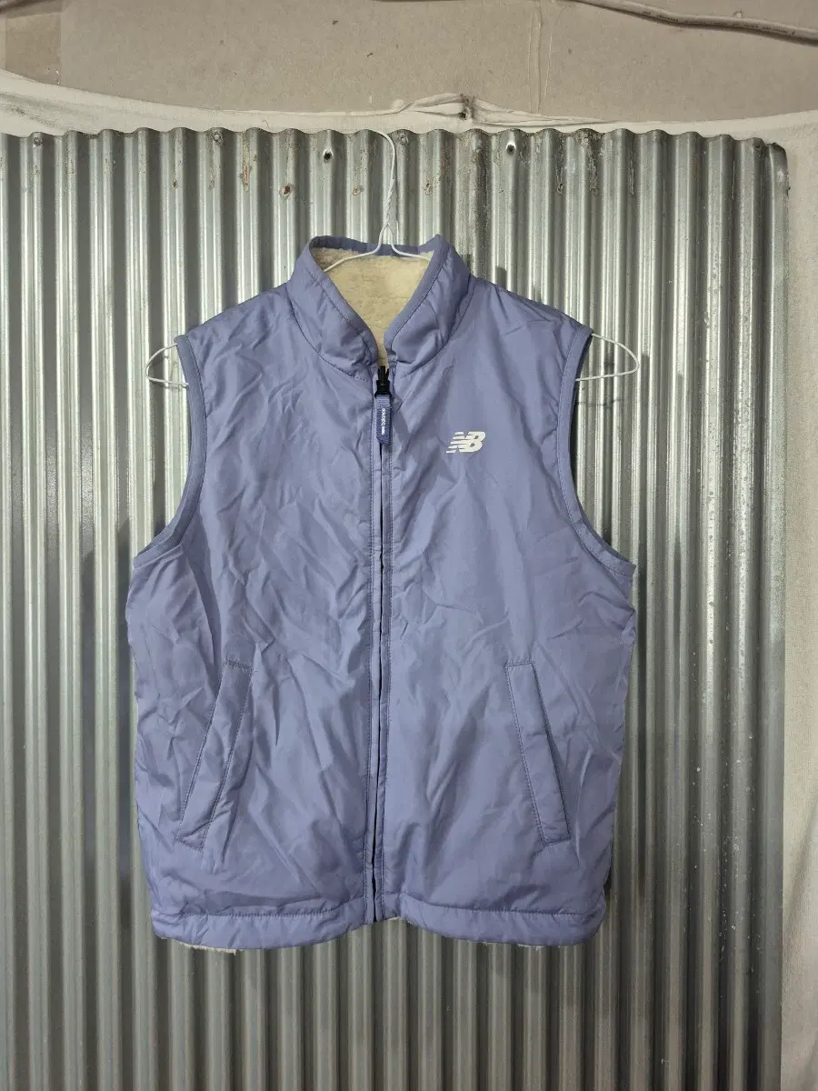 130 뉴발란스 키즈 리버시블 패딩 조끼 퍼플