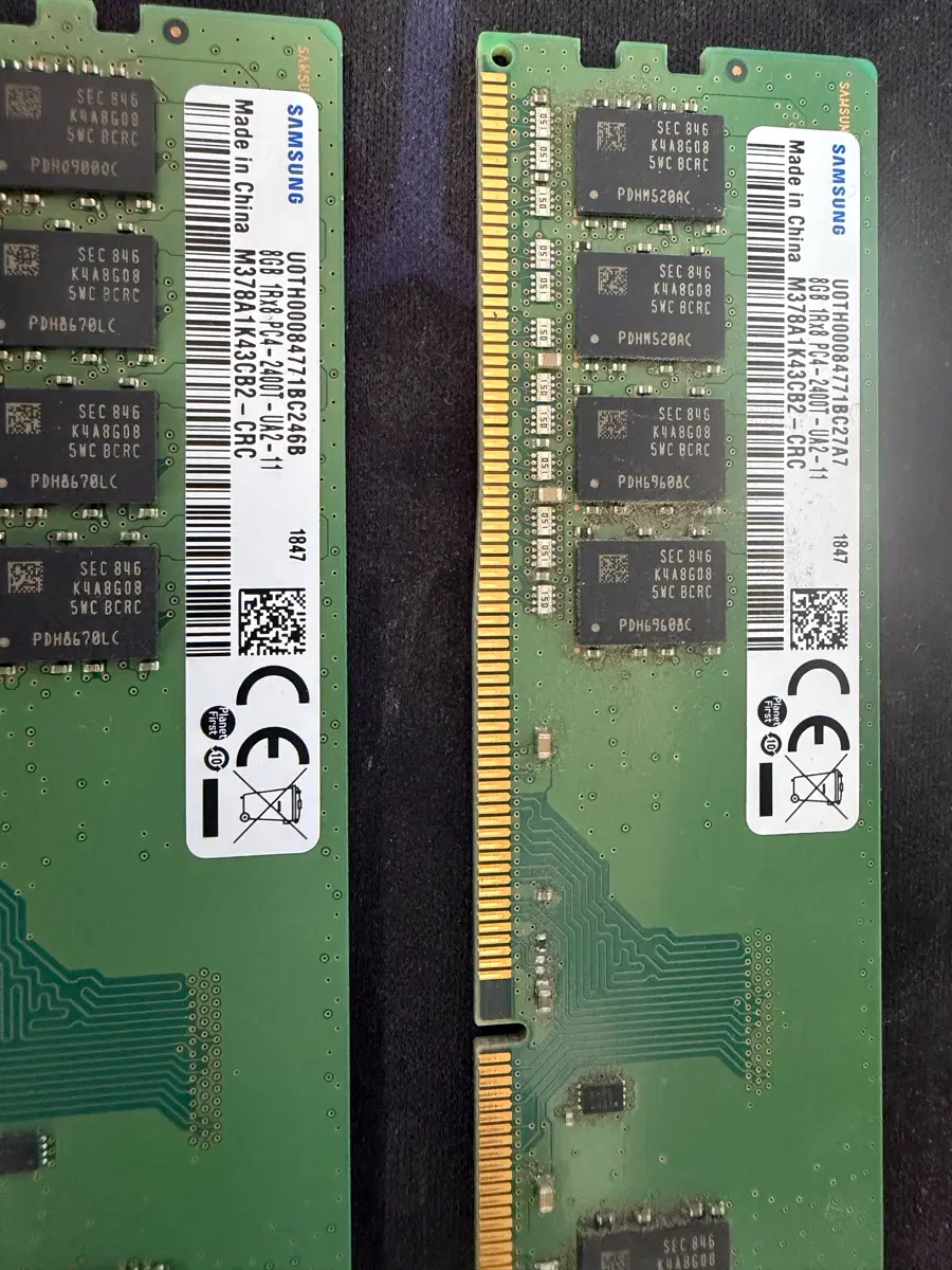 삼성 DDR4 PC4-2400T 8GB 2개