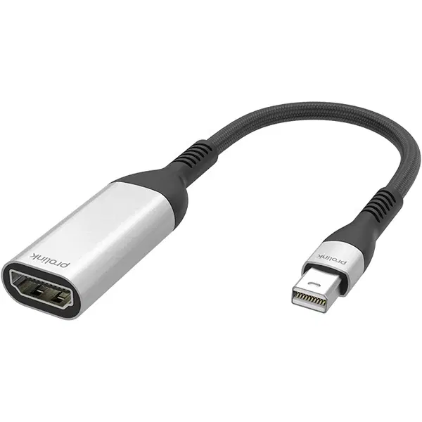 Mini DP to HDMI 컨버터 (오디오 지원, 4K, 블랙)