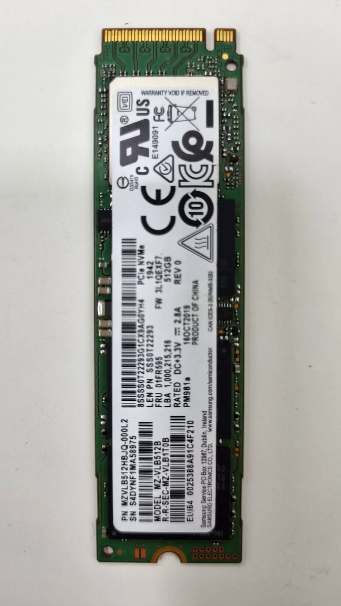 [무료배송] 디램탑재 초고속 게이밍 삼성전자 PM981a 512GB NVMe SSD 판매