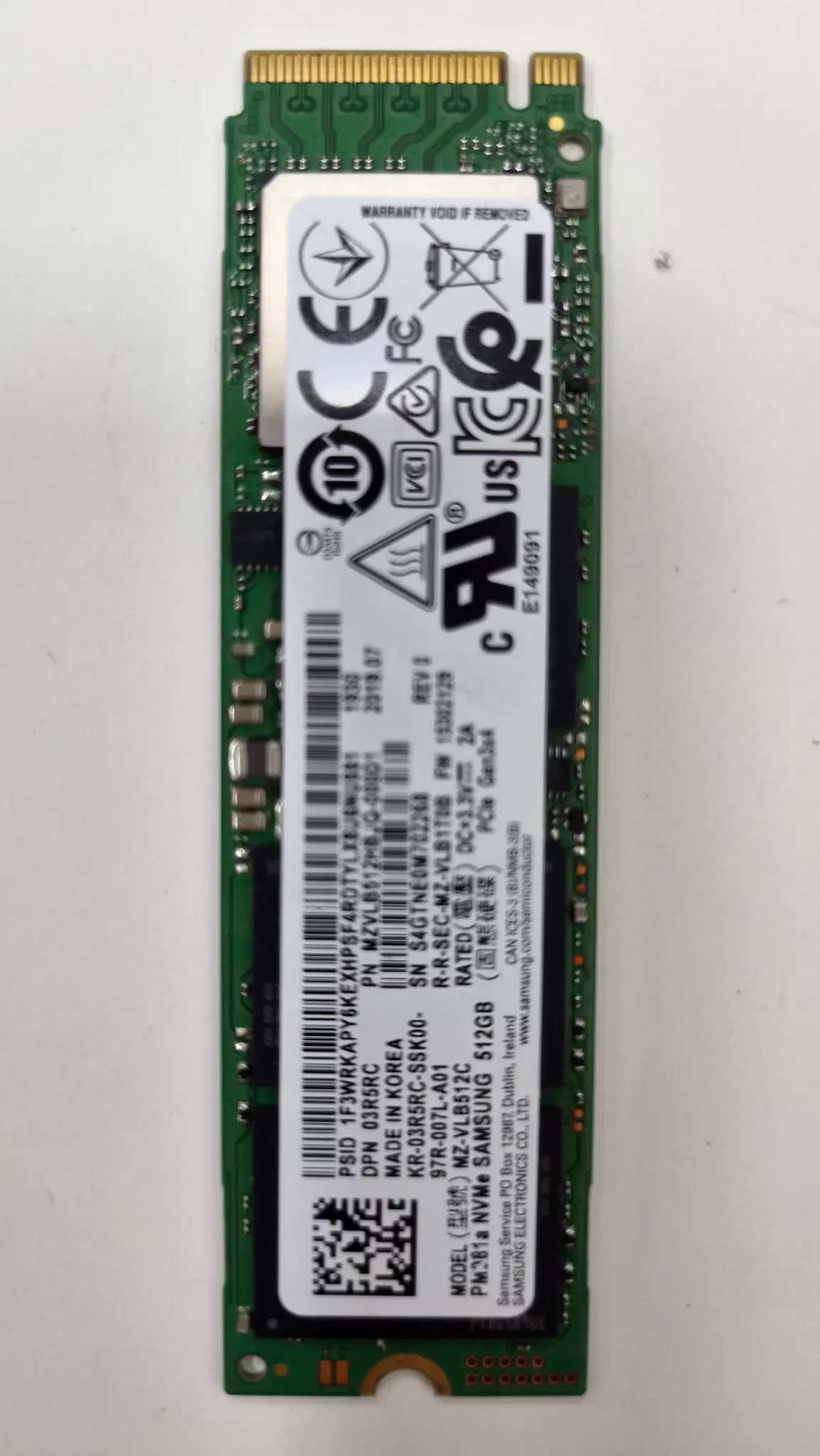 [무료배송] 디램탑재 압도적 가성비 삼성전자 PM981a 512GB NVMe SSD 판매합니다