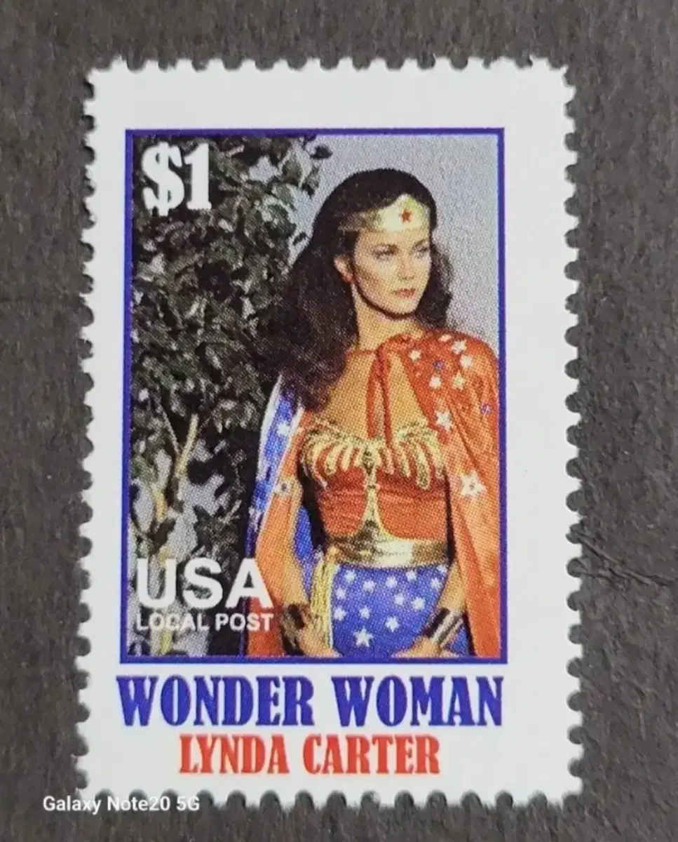 (미국우표) 원더우먼 린다카터기념 우표Wonder Woman Linda Carter