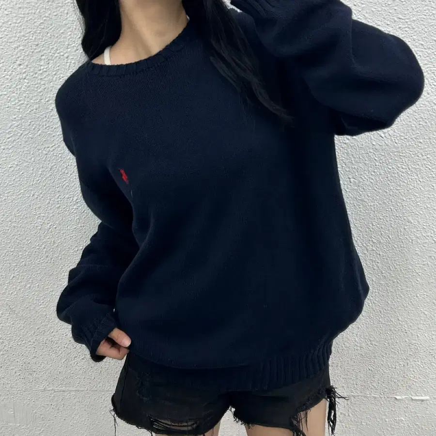 폴로 랄프로렌 레드포니 네이비 니트 L