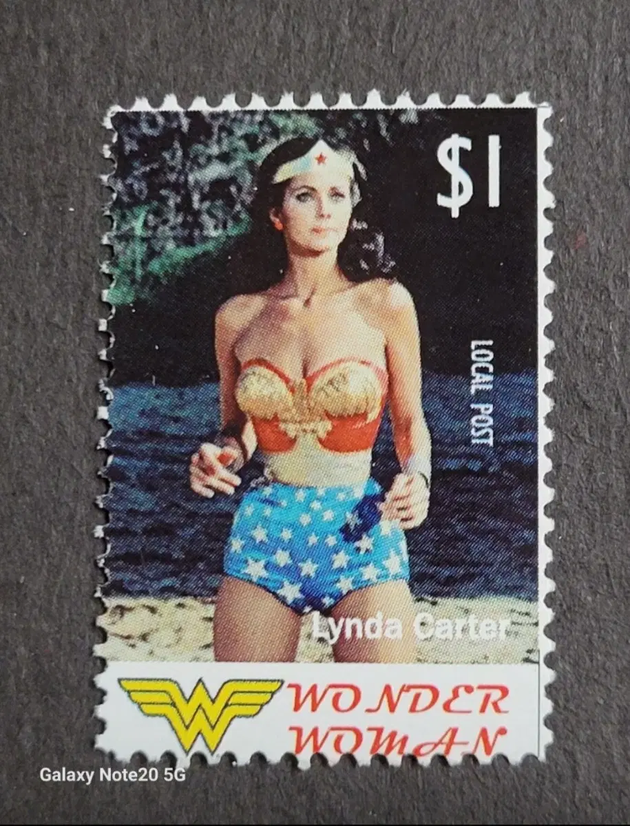 (미국우표) 원더우먼 린다카터기념 우표Wonder Woman Linda Carter