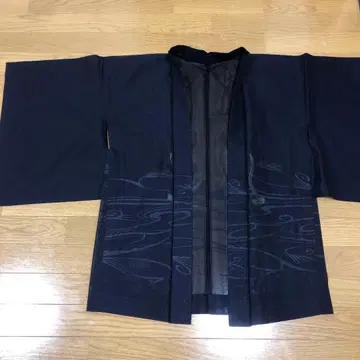 블랙 파도 무늬 겉옷 여름 겉옷