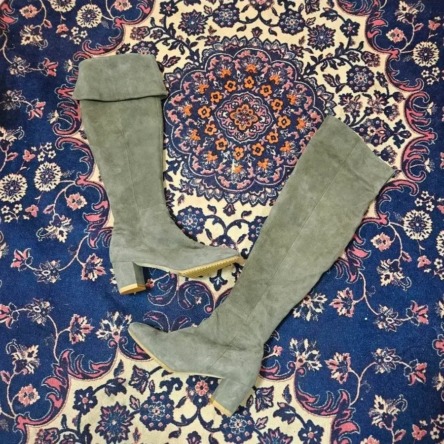 쇼쉬르라팡(Chaussure lapir) 가죽 스웨이드 롱부츠