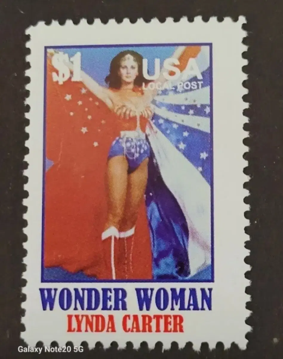 (미국우표) 원더우먼 린다카터기념 우표Wonder Woman Linda Carter