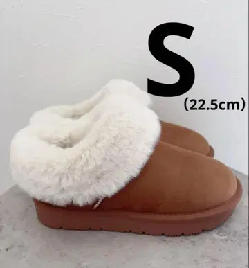 gu 페이크 무스탕 슬리퍼 무스탕 부츠 브라운 S