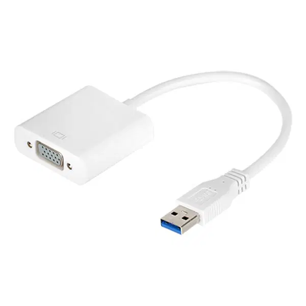USB to VGA 멀티모드 지원 화이트 컨버터