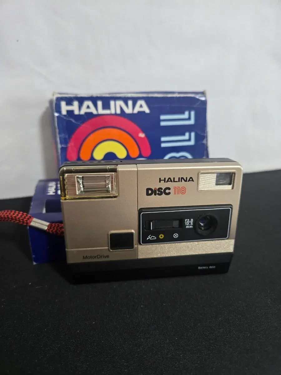 1980년대 HALINA Disc 118 빈티지 디스크 필름 카메라 원박스 정상작동