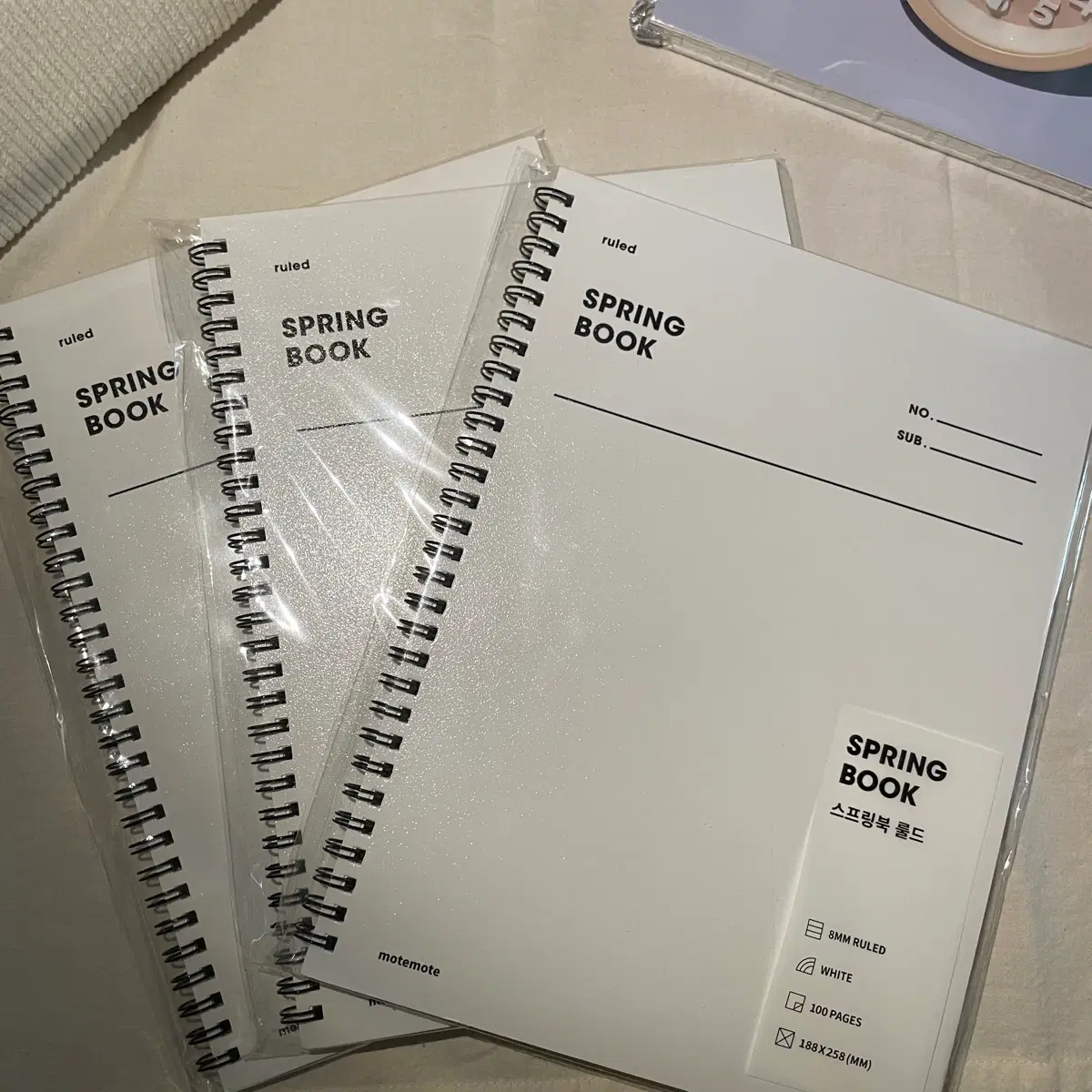 모트모트 스프링북 노트, 랜덤 메모지&스티커 증정