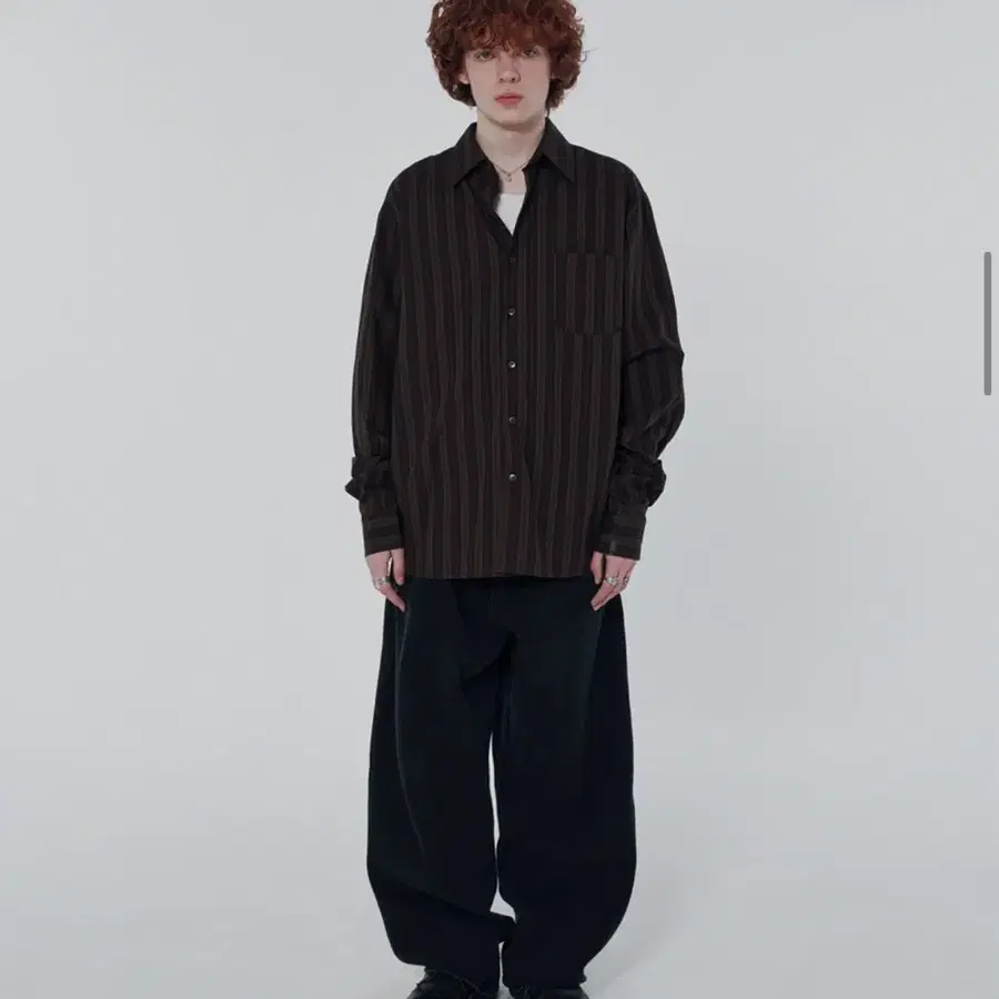 스웨이드 컨투어 포켓 데님 블랙