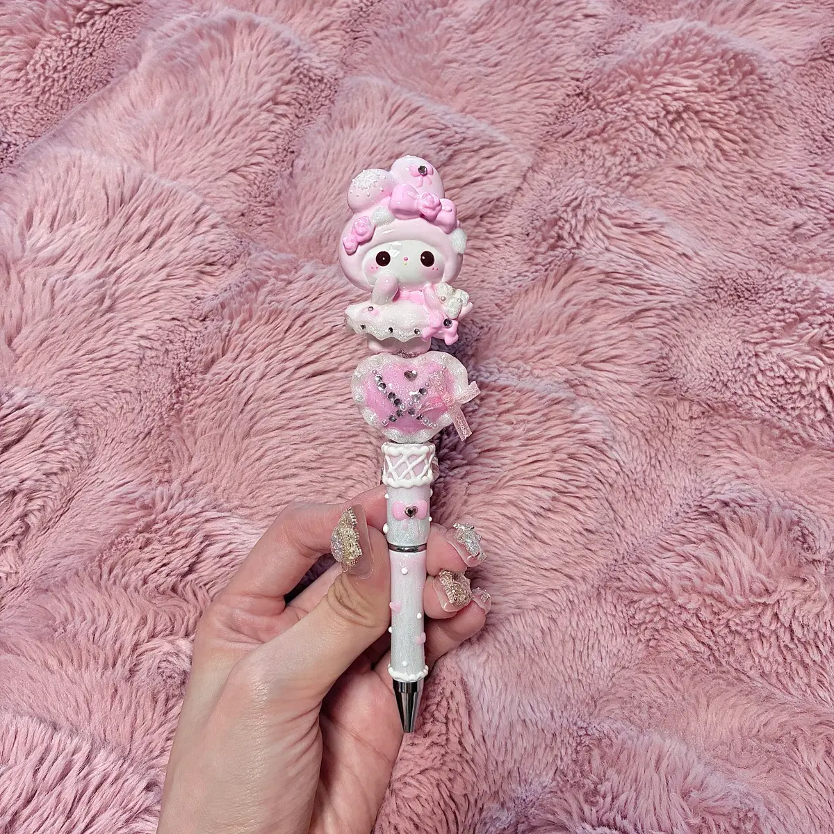 수제 마이멜로디 피규어 수제 볼펜 볼펜꾸미기 비즈 볼펜 핸드메이드 볼펜 볼꾸