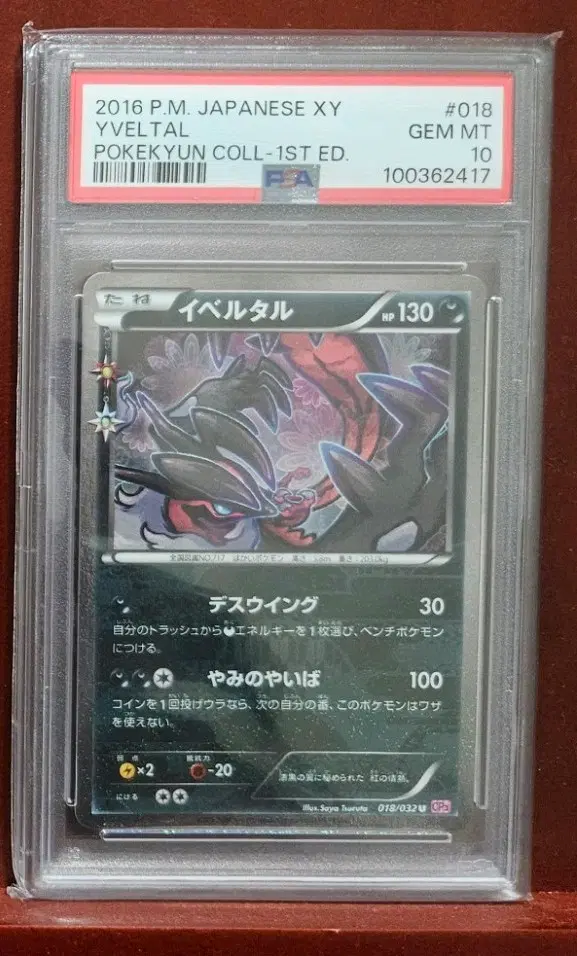 일판 포켓몬카드 cp 이벨타르 psa10