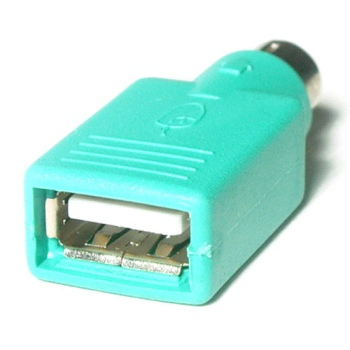 USB-A 2.0 to PS/2 변환 젠더 그린