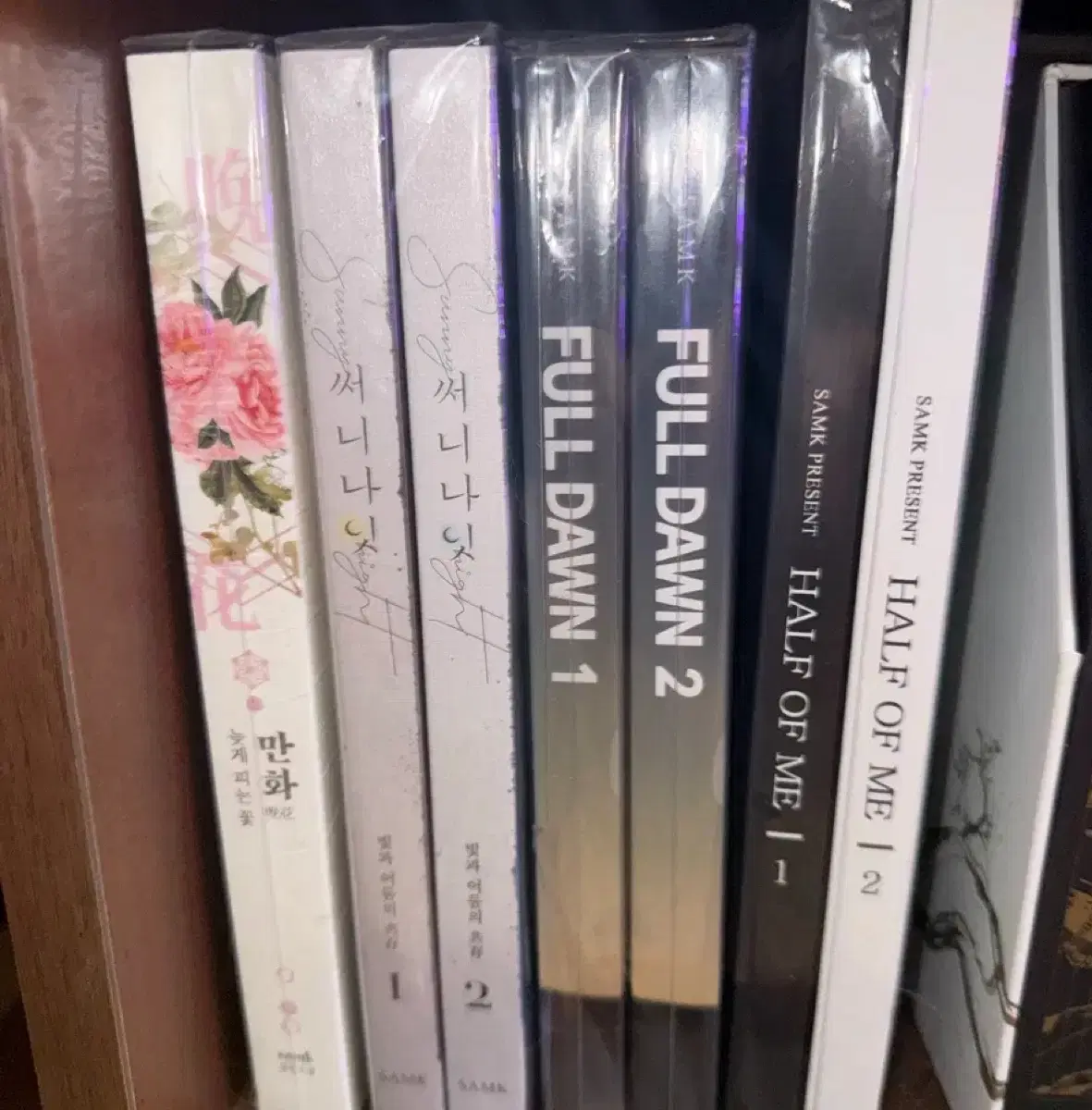 samk 삼크 소설 단행본 소장본 써니나잇 하프오브미 만화 풀던