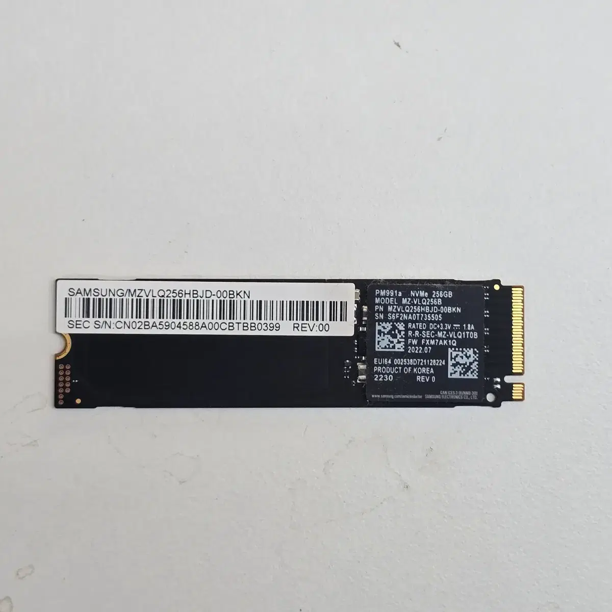 삼성 SSD 256GB m.2 NVMe PM991