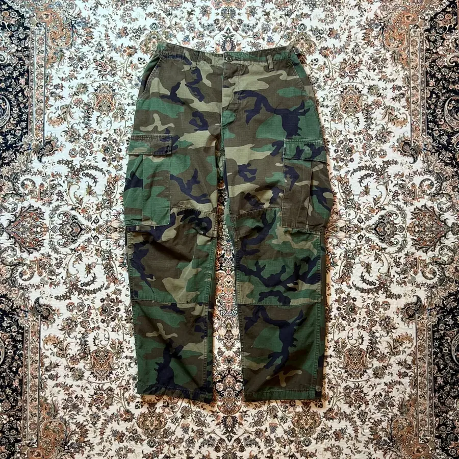 [34] US ARMY 미군 립스탑 우드랜드 BDU 카고 팬츠 M-S