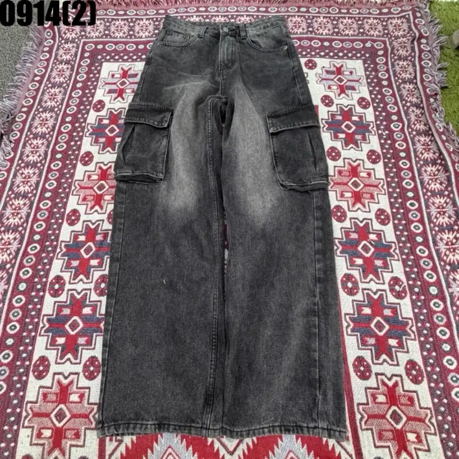 카고 데님 팬츠 블랙 s 0914