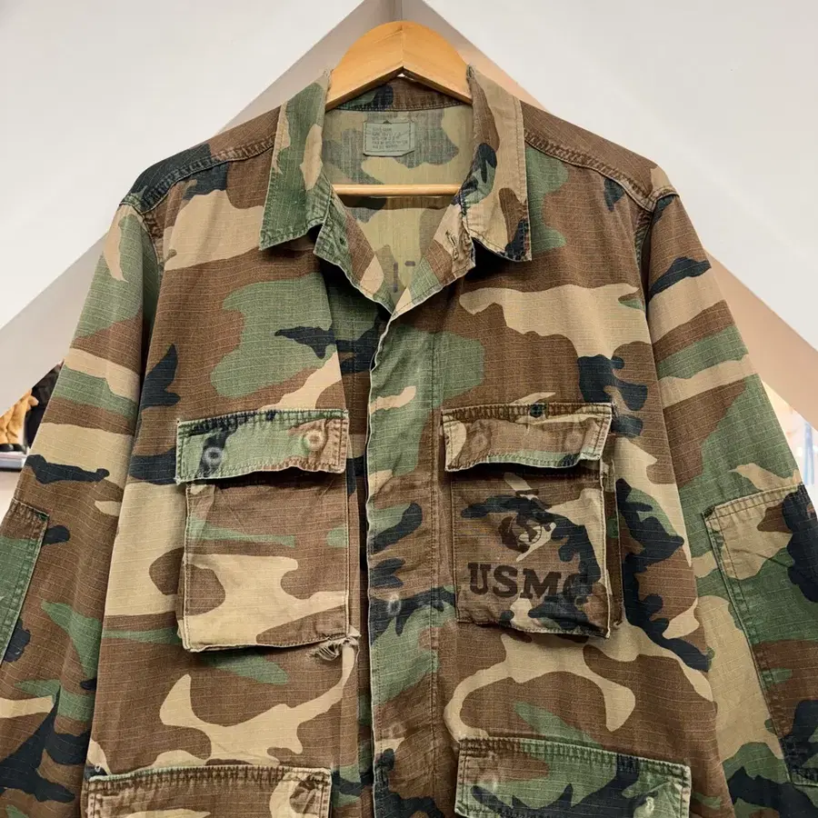 [L] 80s US Army 미군 해병대 우드랜드 셔츠 자켓