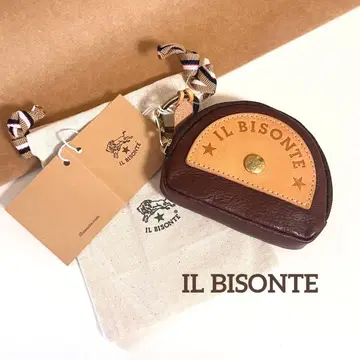 IL BISONTE 일비종떼 코인 퍼스 동전 지갑 로고 새상품 브라운