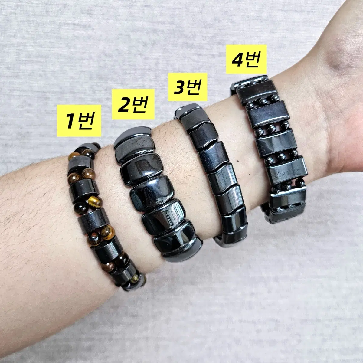 [새상품] 체력,정력 S급 헤마타이트 천연석 남자 여자 건강 팔찌