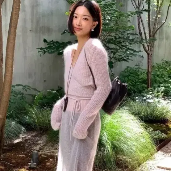 모노하 모헤어 랩 가디건