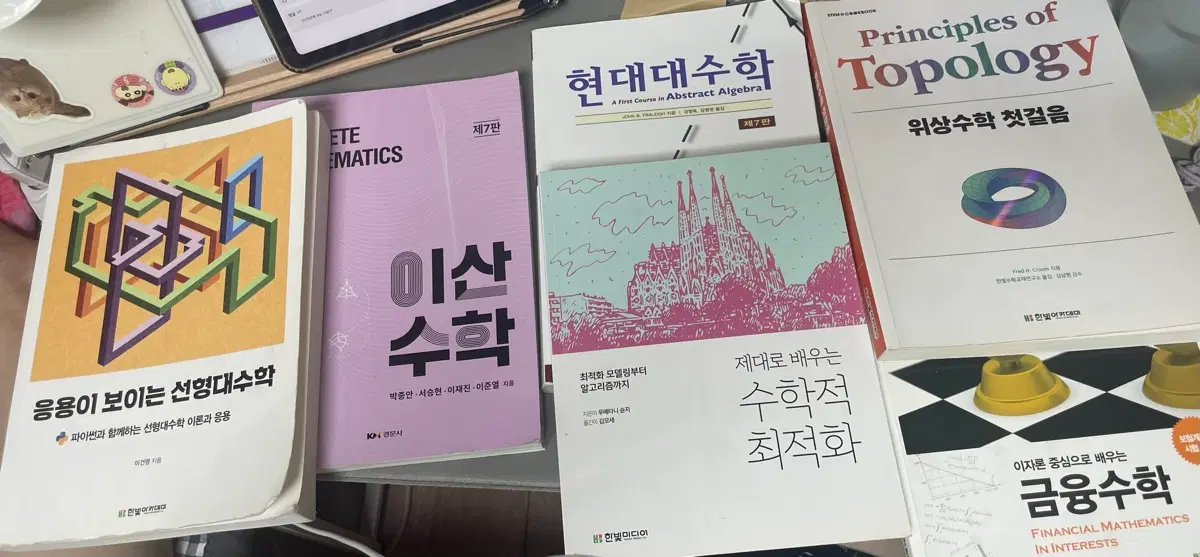 대학교재 이산수학 수학적최적화 현대대수학 위상수학 금융수학 선형대수학