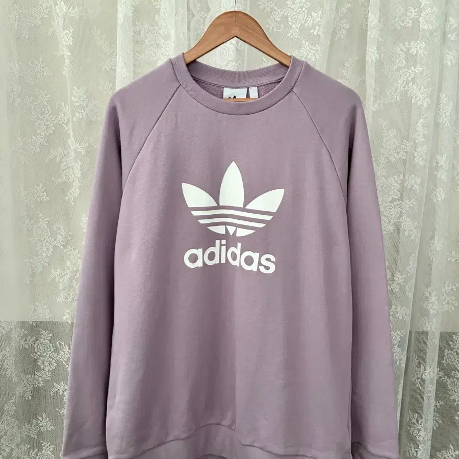 2XL) 아디다스 트레포일 크루 맨투맨 라벤더