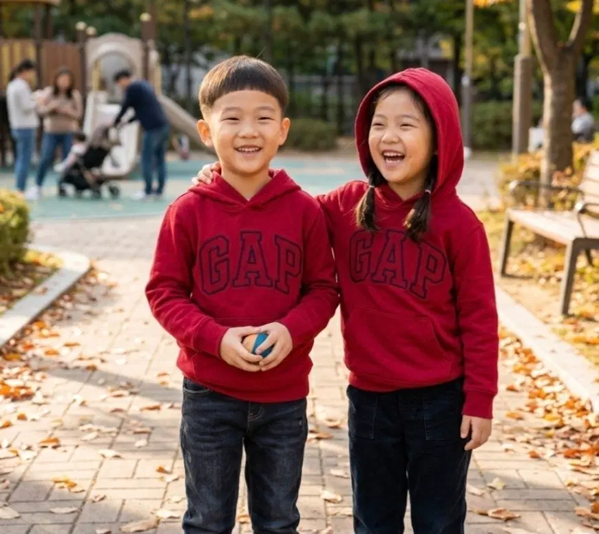 GAP 로고 후드티