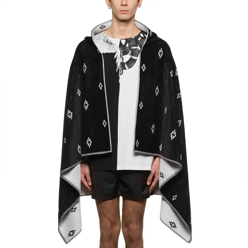 MARCELO BURLON ALL OVER LOGO CROSS TOWEL
