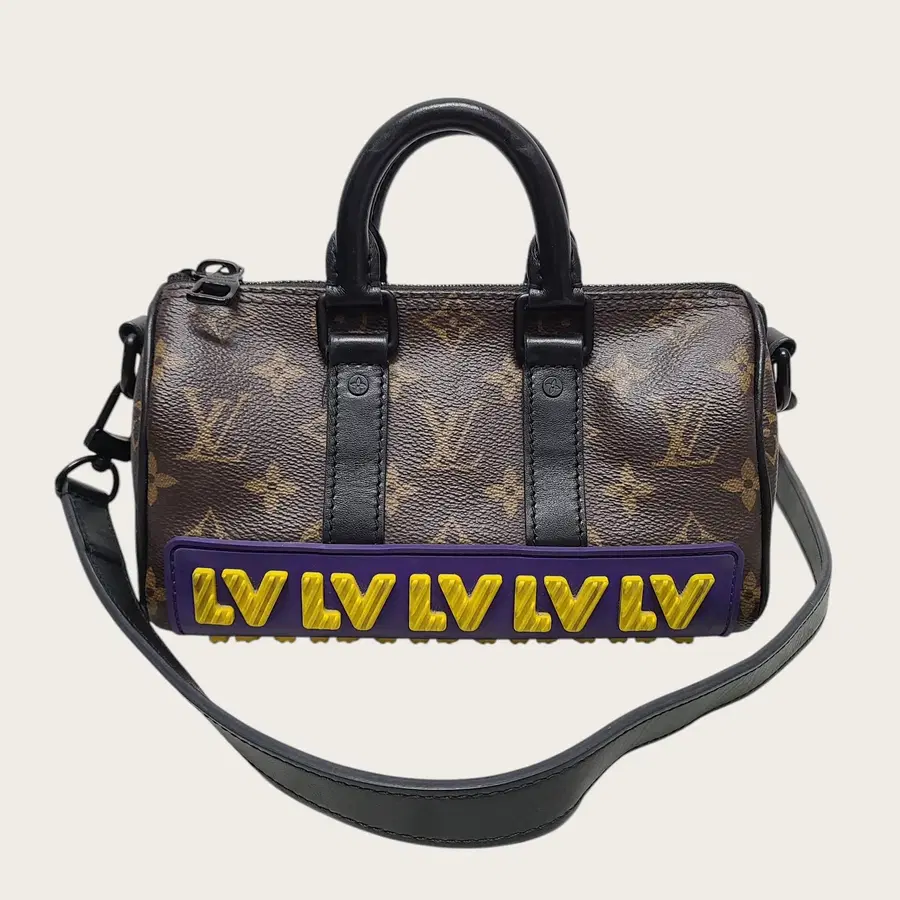 [XS] 루이비통 모노그램 LV 러버 로고 키폴  크로스백