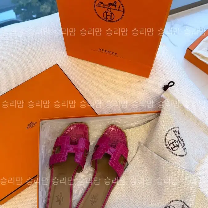 에르메스 오란 엘리게이터 로즈핑크 38 극희귀품
