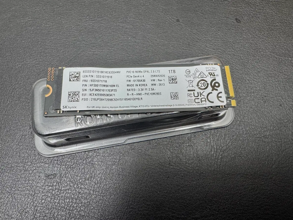 SK PVC10 NVMe SSD 1TB [1시간 사용 _26년 3월 생산]