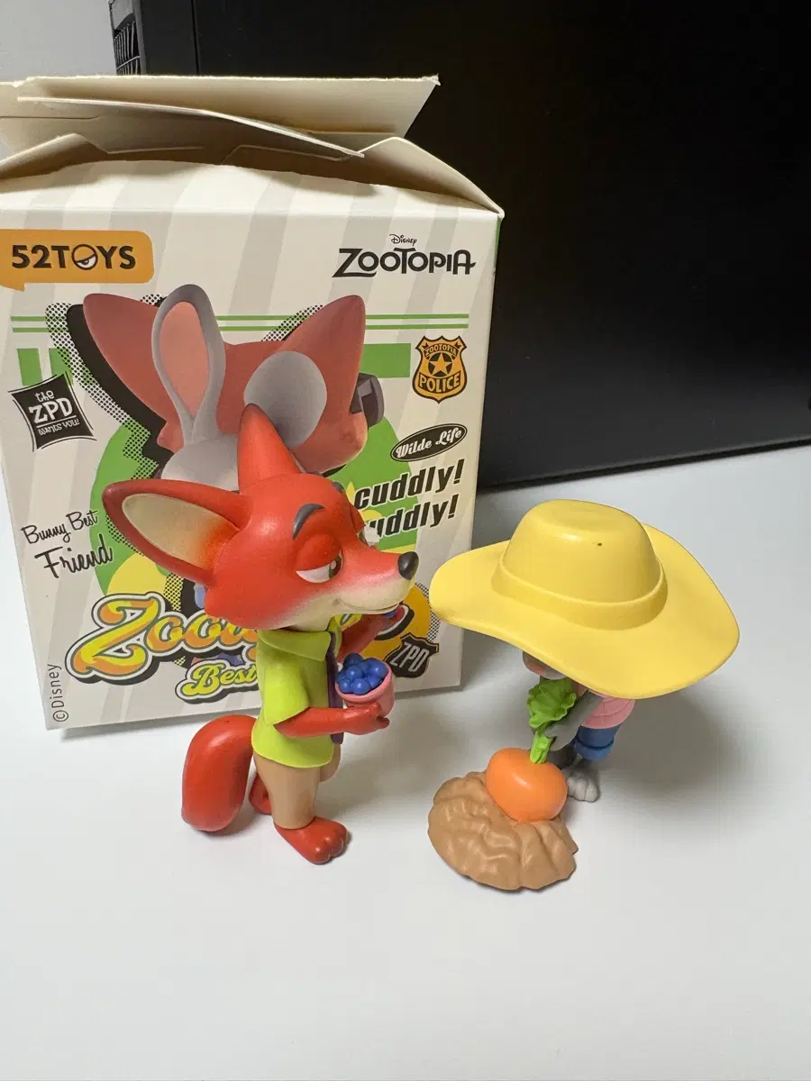 52toys 주토피아 피규어 닉 주디 농사 피규어