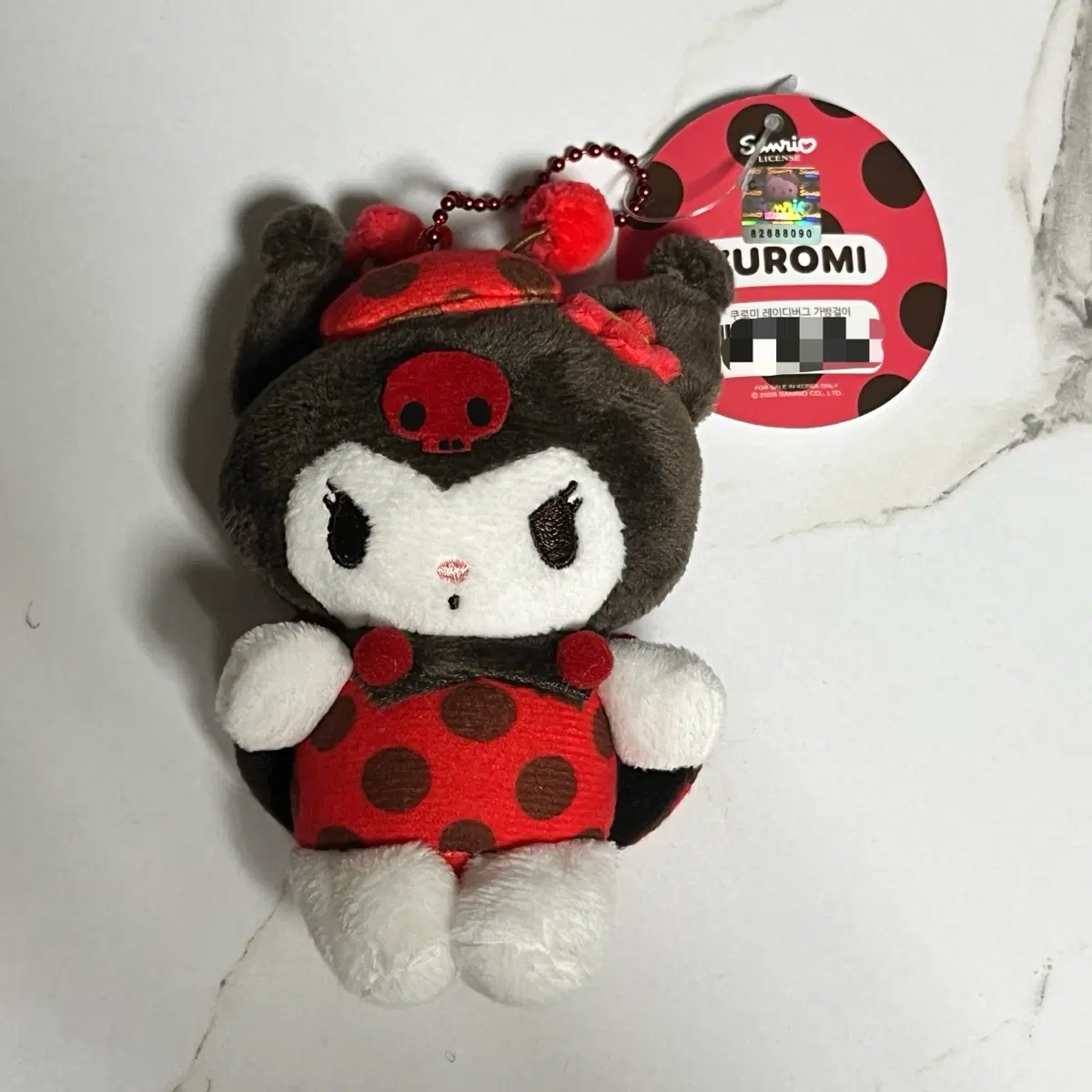 산리오 쿠로미 레이디버그 무당벌레 인형 키링