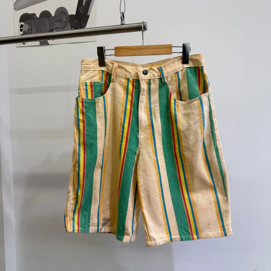 VINTAGE (Made in USA) 스트라이프 쇼츠