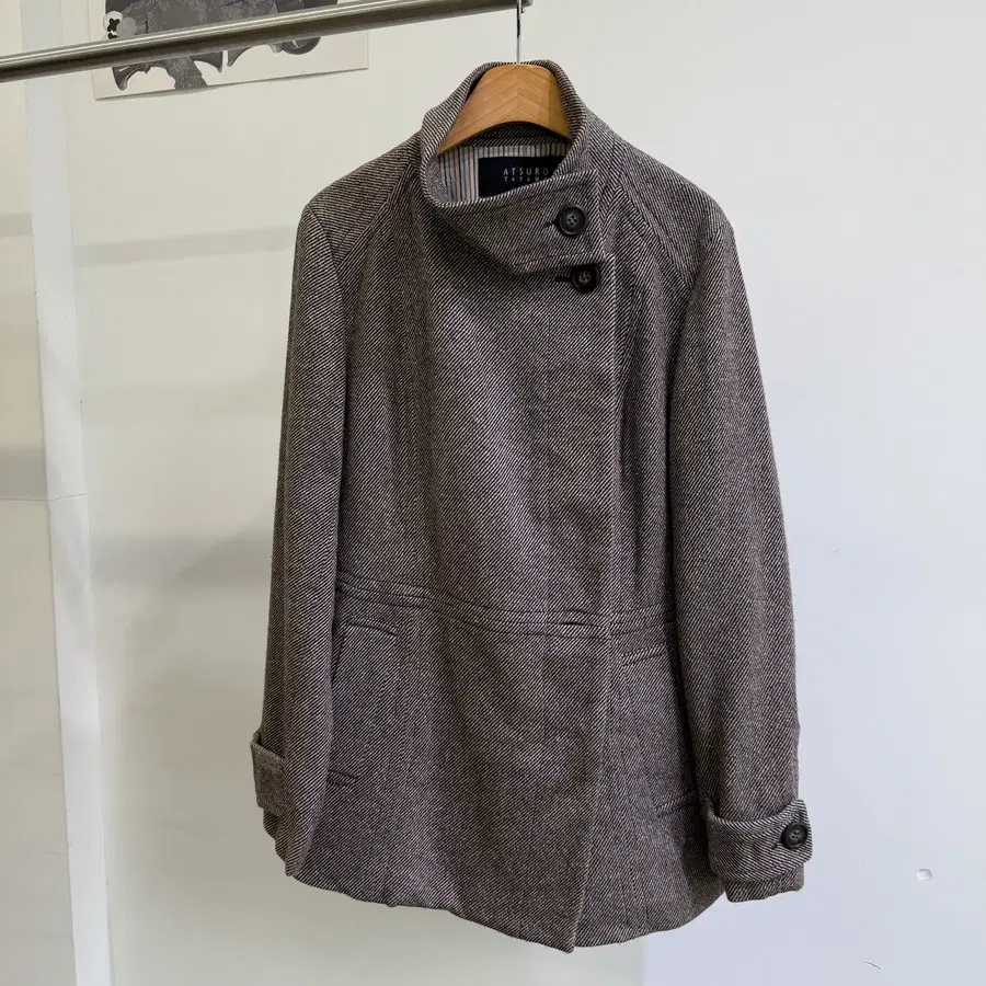 ATSURO TAYAMA (Made in Japan) 헤링본 울 코트