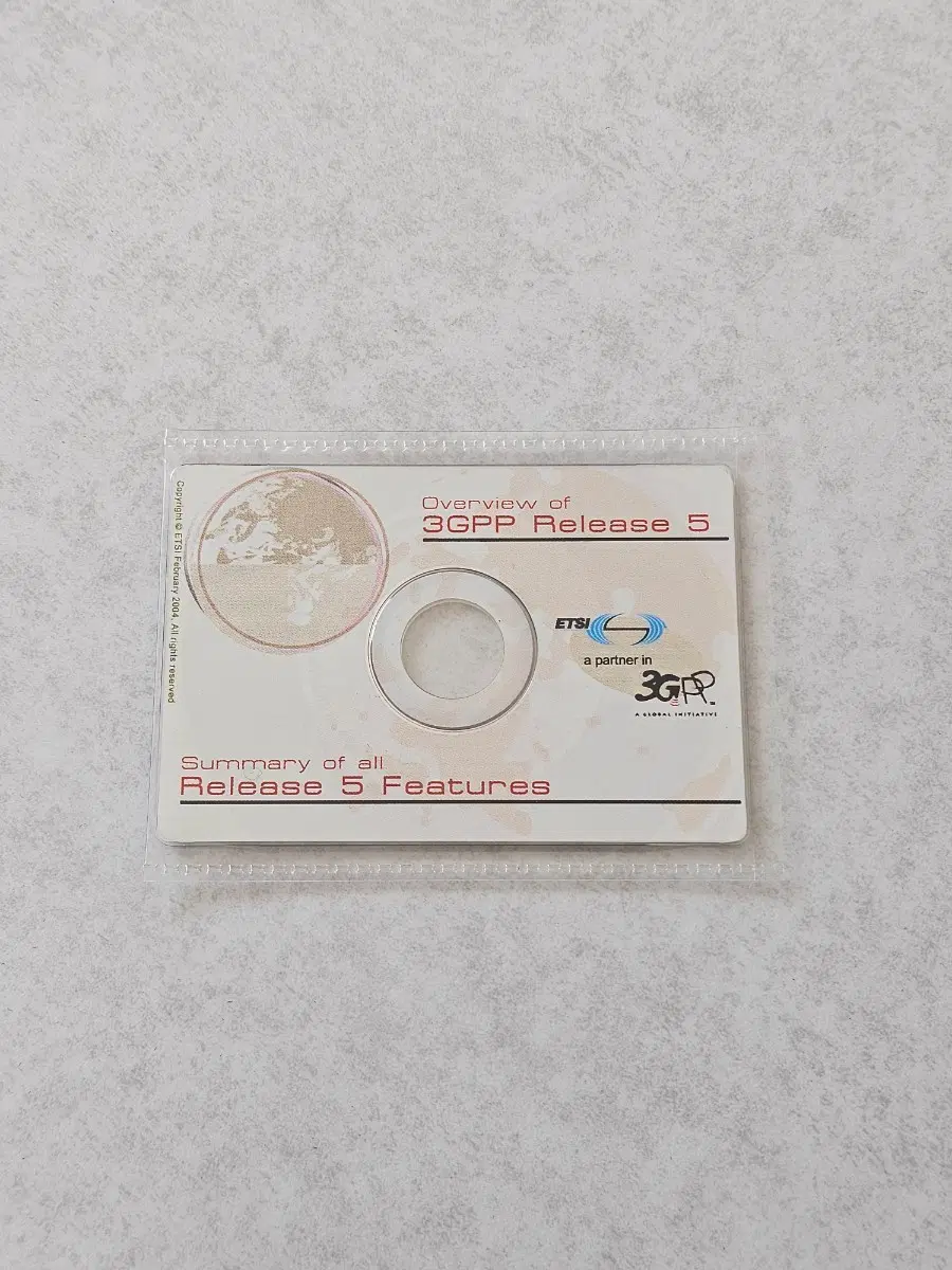 2004 ETSI 3GPP Release 5 카드형 CD-ROM 희귀 통신 IT 수집품