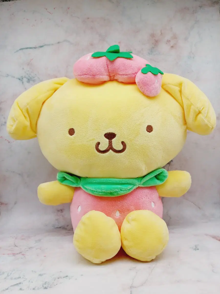산리오 폼폼푸린 딸기 봉제인형 25센치
