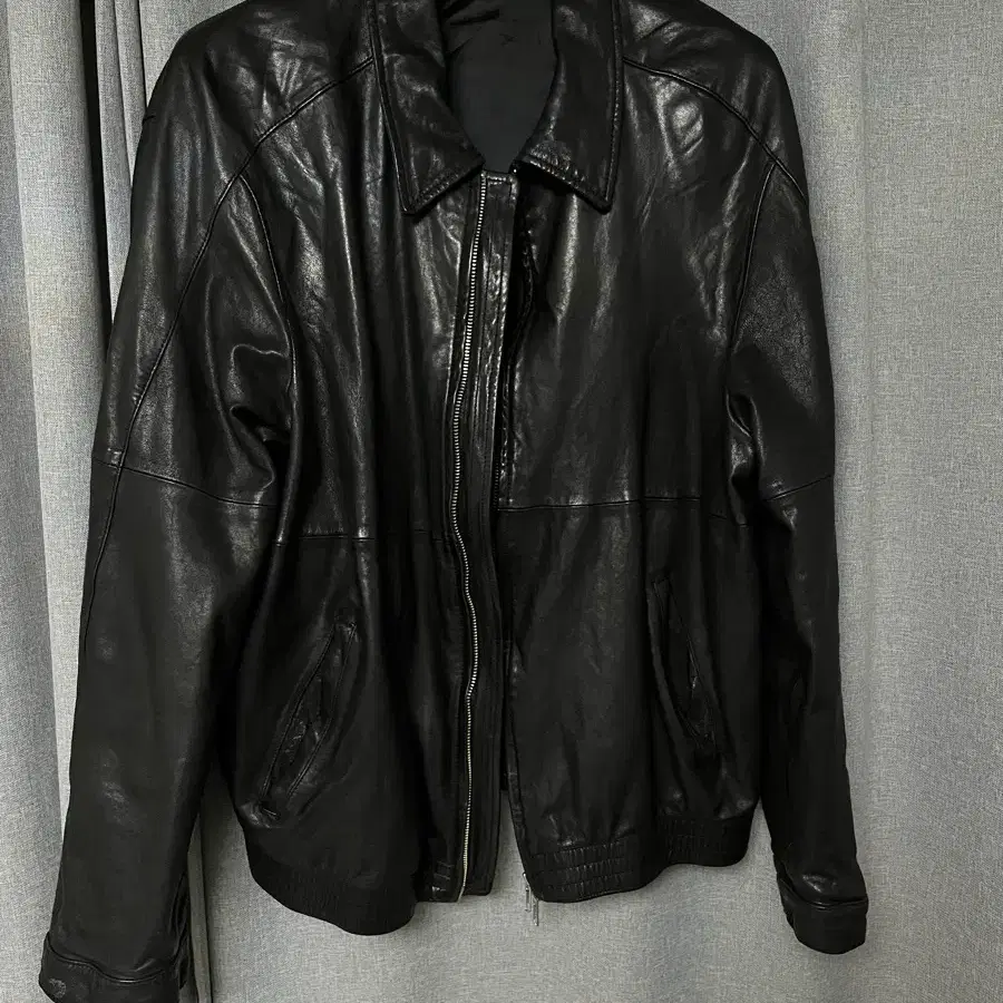 유스 washed leather blouson S