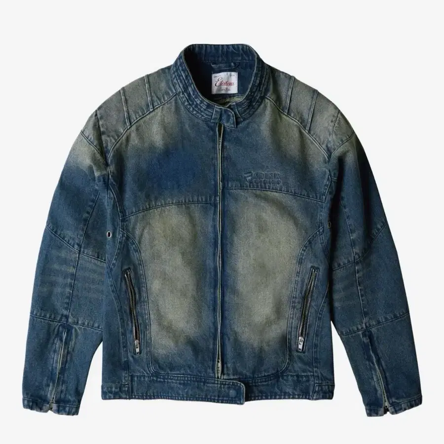 이티씨이 데님 레이서 자켓 ETCE DENIM RACER JACKET (BLUE) [S]