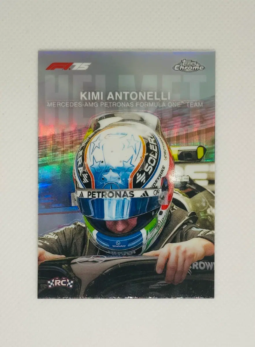2025 F1 탑스 크롬 키미 안토넬리 루키 헬멧 카드