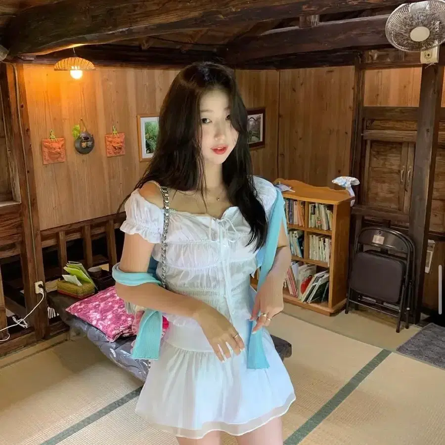[새상품] 샵시예 Lin organza sk white(s)